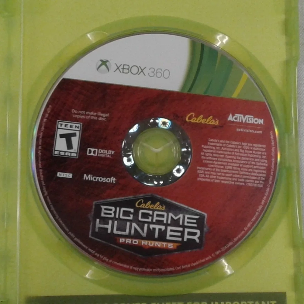 Cabela's Big Game Hunter: Pro Hunts (Microsoft Xbox 360, 2014) Video Game